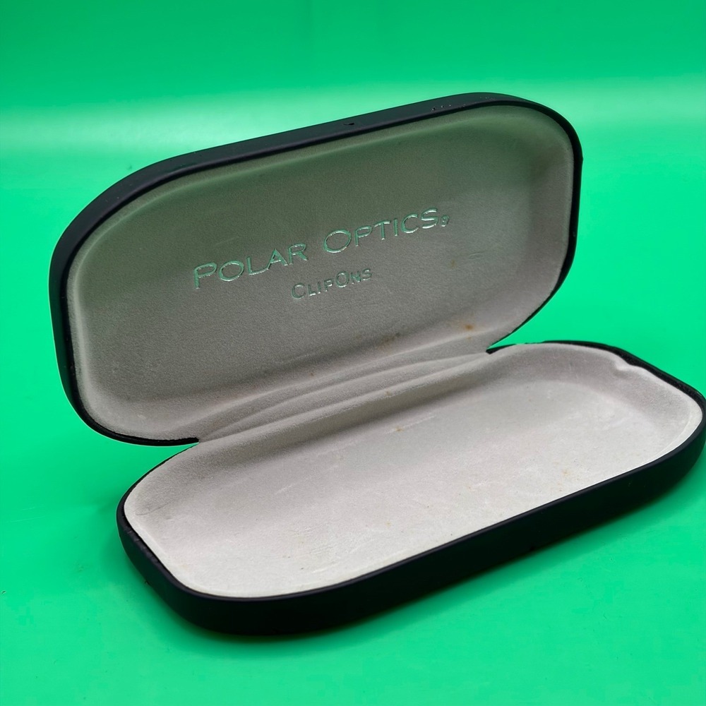 Polar Optics‎ Clip-on Sunglasses Case Black Hard Shell Eyewear Glasses Protector